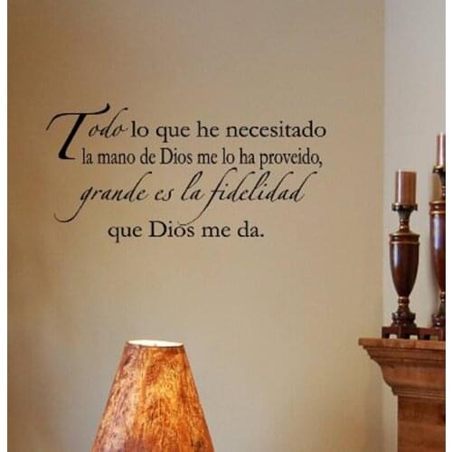 Spanish Motto Vinyl DIY Wall Stickers Home Decoration Living room Bedroom Wall Decals Art Murals JG2629