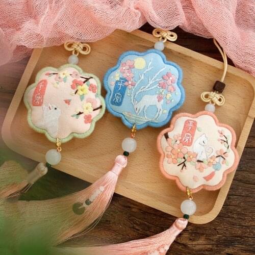 Embroidery Diy Blessing Sachet Car Pendant Animal Safe Wish Home Decor Couples Gift Birthday Present Manual Cross Stitch Kit