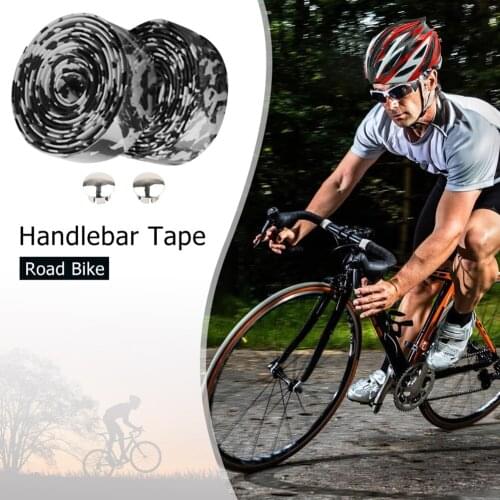 2pcs Road Bike Bicycle Handlebar Tape Plugs Non-Slip Rubber Cycling Bicycle Handle Bar Belt Sponge Bandage 9x9x3cm