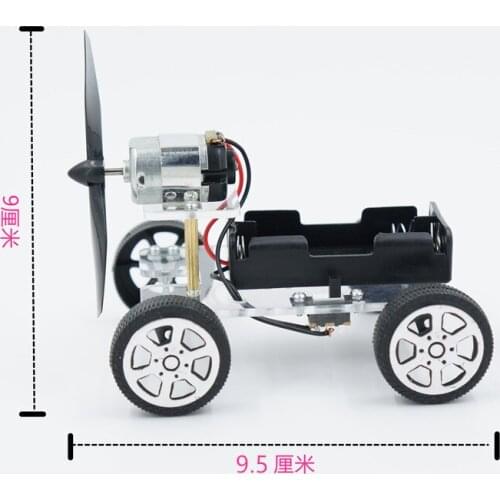 Factory whilesale hand made wind car DIY science and technology small production of wind power car