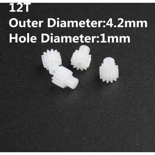 4pcs 10pcs 100 500pcs 1000pcs Small Motor Gears 12T Teeth For 1.0MM Shaft R/C Helicopter Mini Quadcopter Accessories Spare Parts