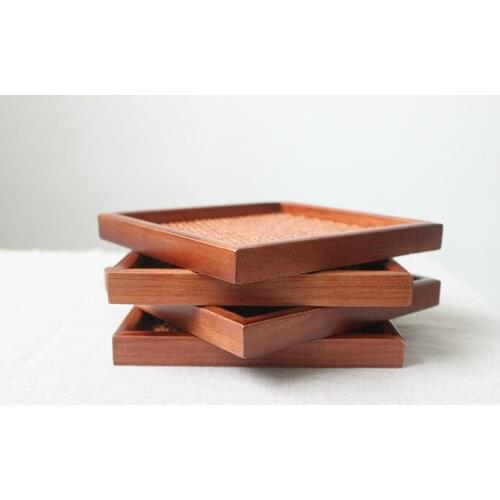 1PC Brown Japanese handmade rattan wooden pallets wooden storage tray for hotel supplies LC 011