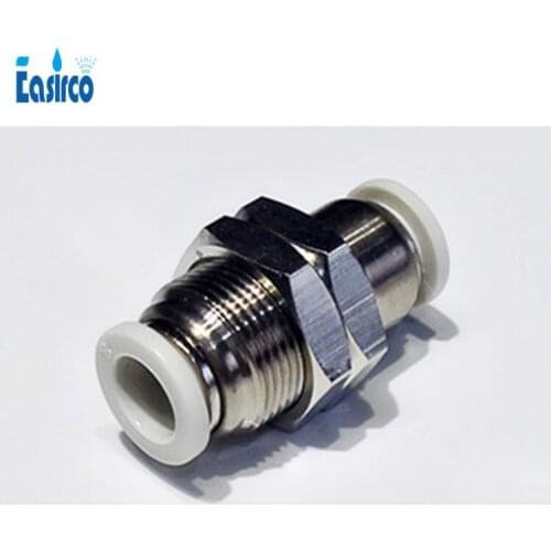 10pcs/pack)8mm or 6mm white Bulkhead Union in brass material.quick connceting pu tube fitting, Free Shipping