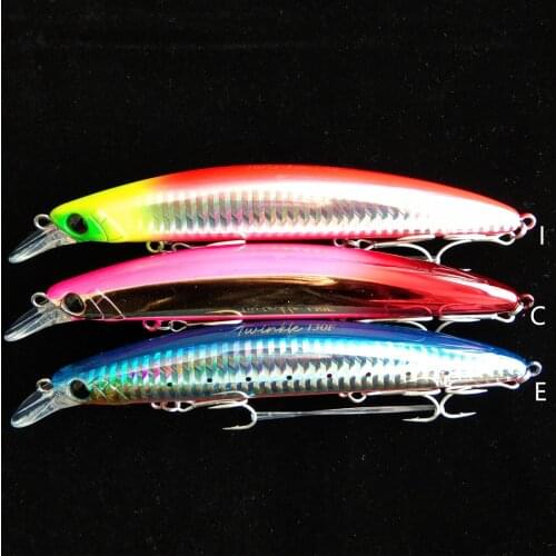 TSURINOYA 3PCS Long Casting Floating Minnow Hard Bait 130mm 23g Sea Bass Saltwater Sea Fishing Lure