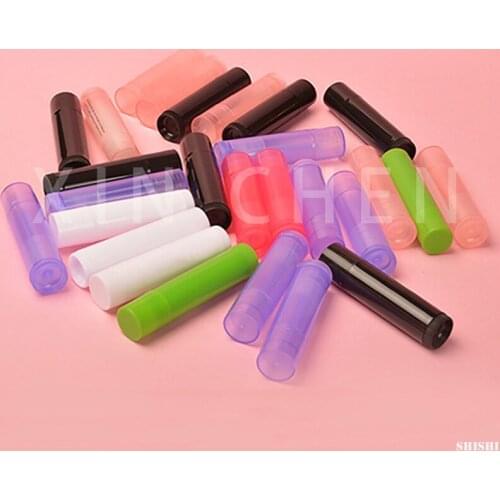 30 PCS 5ML Lipstick Balm Tubes Transparent Empty Plastic Cosmetic Bottle Lotion Tube DIY Lip Gloss Containers Travel Bulk Pink