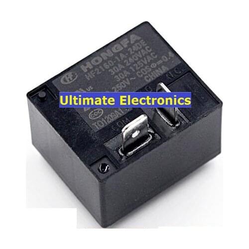 5pcs HF2160-1A-24DE 24V 4-pin group of normally open 30A 240VAC relay