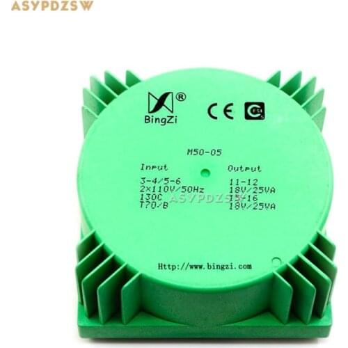 50VA Green Square 50W Sealed toroidal transformers M50-05 Output voltage AC dual 18V(2*18V)