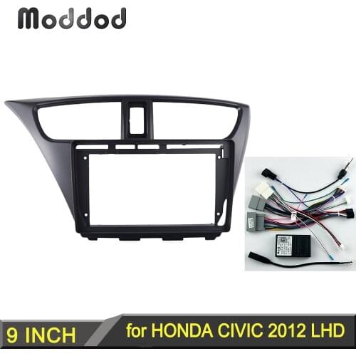 9 INCH GPS Navigation Frame Radio Fascia for HONDA CIVIC 2012 Left Hand Drive Dash Installation Refitting Mount Kit Bezel Cover
