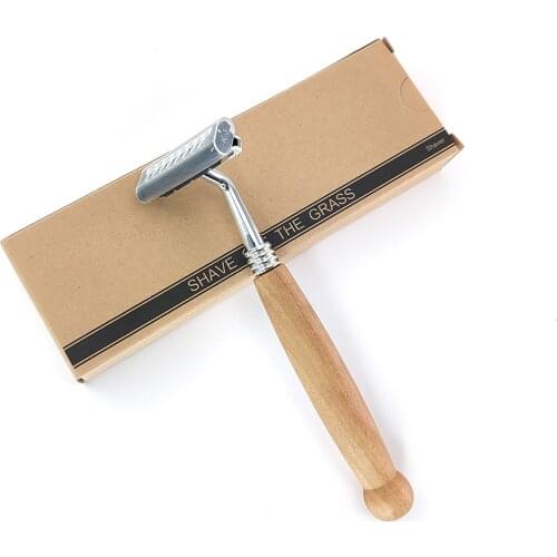 Bamboo handle 10pcs razors wood handle shaver shaving razor razor change blade type shaving knife High quality bamboo handle