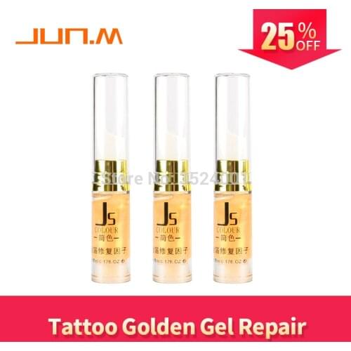 Free Shipping 2pcs 5ml tattoo healing golden gel essence tattoo recovery repair factor tattoo repairing cream for eyebrow lips