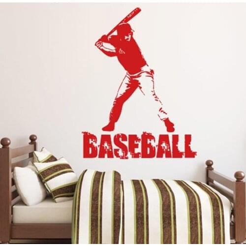 Baseball character Vinyl Decals interior bedroom living room corridor personality decorative waterproof wall sticker EA001