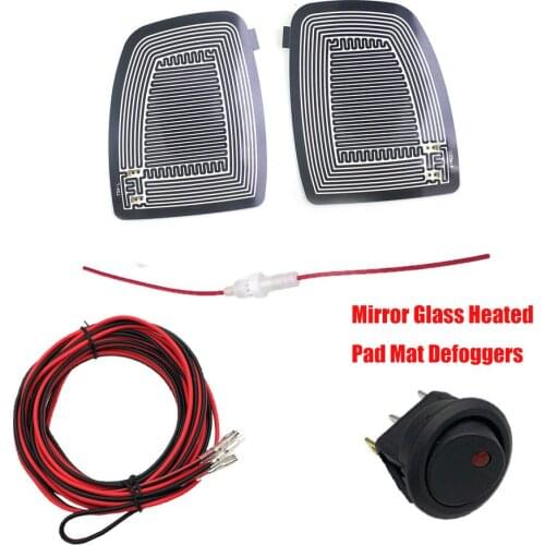 DC 12V Car Electric Mirror Glass Heated Pad Mat Defoggers Remove Frost Side Mirror Glass Heat Heated Pad 15.6x12cm