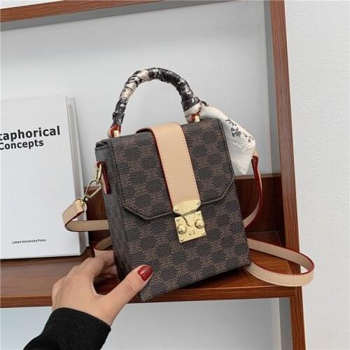 Burminsa Retro Print Ribbon Box Mini Shoulder Crossbody Bags For Women Luxury Brand Designer Phone Ladies Purses And Handbags