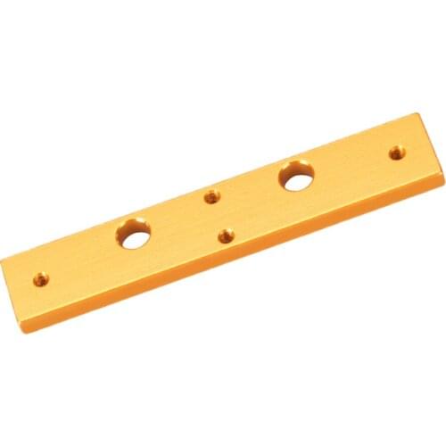 DuoWeiSi 3D Printer Parts for Makerbot pipe double nozzle MK8 fixed block Aluminum block MK8 oxidized gold color