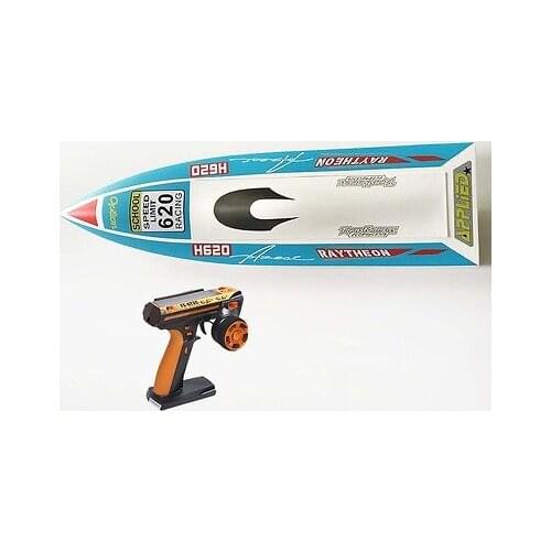 H620 RTR Fiber Glass Electric RC Racing Boat Radio Sys Servo ESC90A Battery Blue white THZH0040