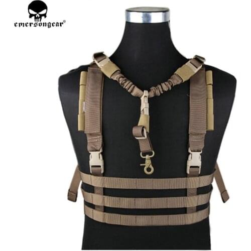 Emersongear Army Military Equipment Airsoft Paintball Chest Rig Combat MOLLE System Low Profile Chest Rig EM7452