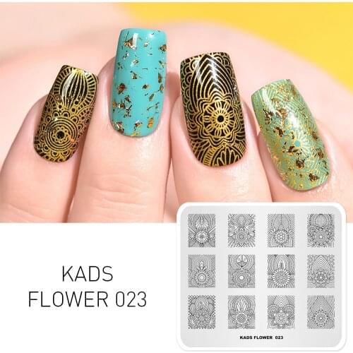 KADS New Arrival Flower 023 Flower Theme Nail Art Decorations Stamp Templates DIY Image Nail Polish Stamp Manicure Plate