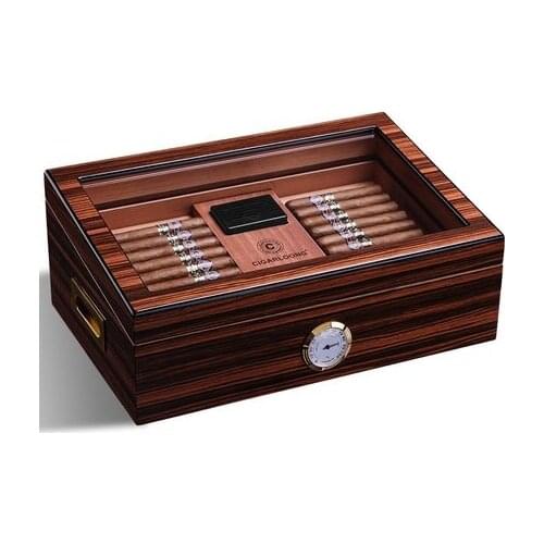 Cigar box mellow cedar wood moisturizing box piano paint large capacity cigar box