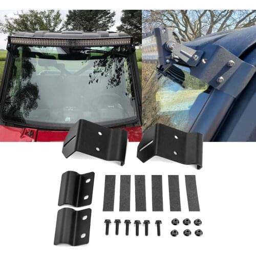 Pro-Fit Cage Mounting Bracket Fit 50 52 Inches Curved / Straight LED Light Bar For Polaris 2017-2021 Ranger XP1000 Powder Coated