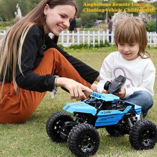 Amphibious Remote Control Car High Speed Buggy Climbing Rc Car 4WD 2.4G 1: 8 RC Drift Waterproof Radio-controlled Car kids toys