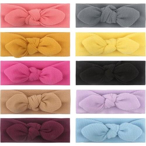 Cute Baby Baby Cotton Rabbit Ears Knotted Hair Band Nylon Elastic Baby Headband Headdress