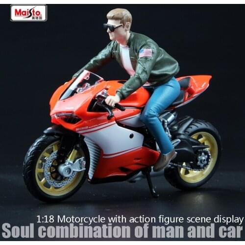 Maisto 1:18 Ducati 1199 simulation motorcycle die-casting alloy mold childrens toys collection ornaments decorative gifts