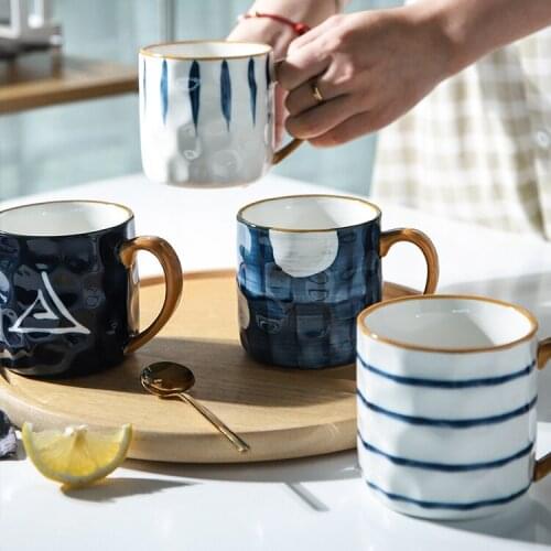 Japanese style Mug Set Modern Luxury Ceramic Office Milk Personnalisable Hand Painted Mug Home Taza Ceramica Coffee Cup DG50M