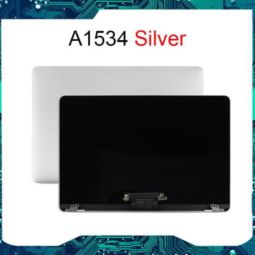 Original Silver Color A1534 Screen LCD for Apple Macbook Retina 12" A1534 LCD LED Screen Display Full Assembly 2015 2016 2017
