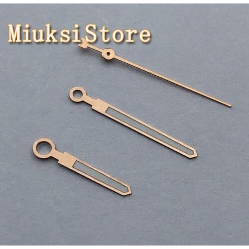Parnis rose gold watch hands fit Miyota 8205 8215 821A 82 series, 2813 3804 automatic movement