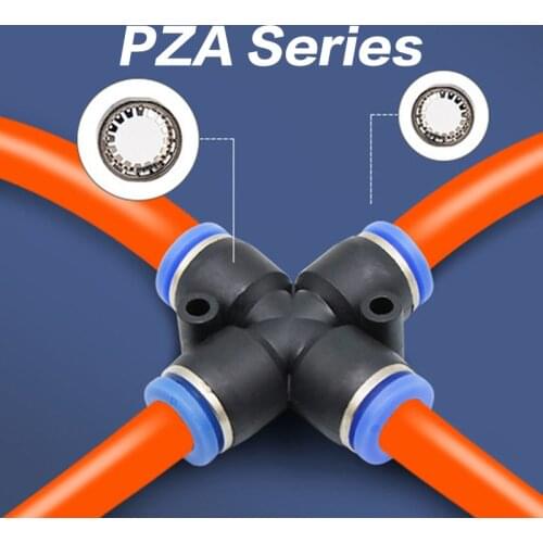 Pneumatic Fittings PZA Series Water Pipes and Pipe Connectors Direct Thrust 4 To 12mm PZA Plastic Hose Quick Couplings