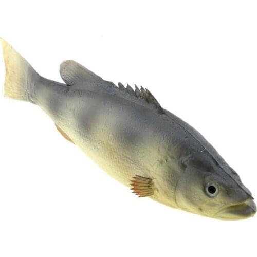 Gresorth 11 inch Fake Striped Bass Artificial Fish Toy Model Home Party Kitchen Christmas Decoration