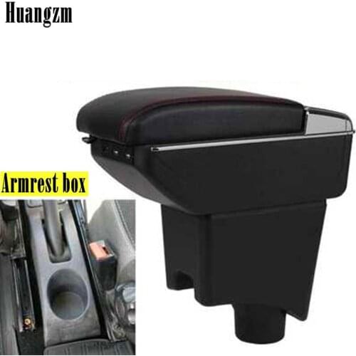 For Renault Dacia Sandero Logan 2013 - 2017 Rotatable armrest box Central console storage box ashtray USB Charging with