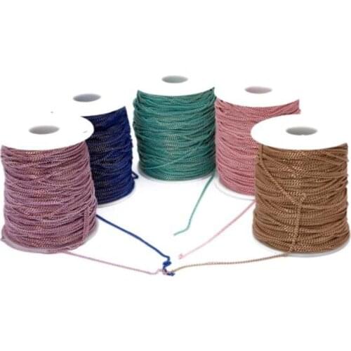 5m/lot 2x3mm Colorful Necklace Chains Findings Brass Bulk Chains for Jewelry Making Findings DIY Supplies