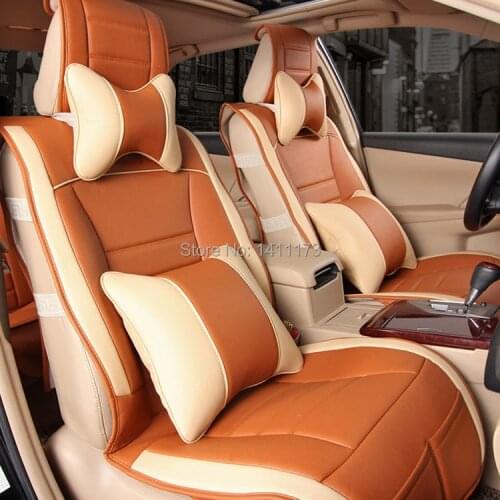 Luxury 5 seats 4 color universal car seat cushion sets Memory foam PVC leather auto accessories sets car seat covers 10PCS/set