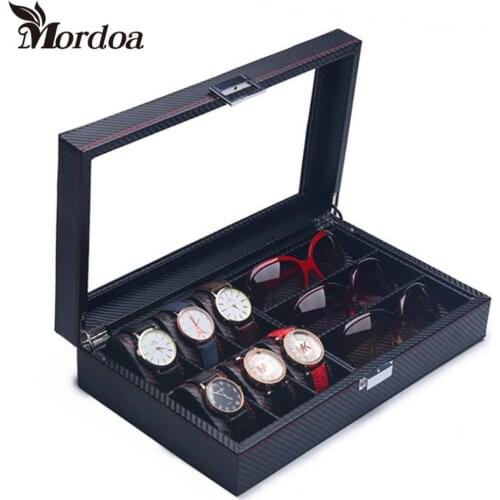 Top Grade Jewelry Box Casket Storage Box For Jewelry Exquisite Watch And Eyewear Dual Purpose Jewelry DIsplay Organizer
