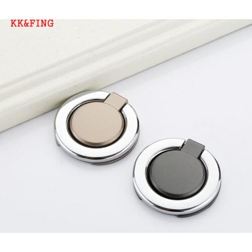 KK&FING Hidden Door Handles Silver Kitchen Cabinet Knobs and Handles Furniture Wardrobe Cupboard Pulls Drawer Knobs Hardware