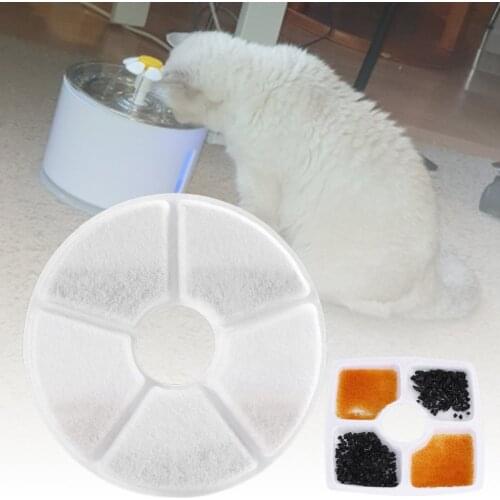 Replaced Activated Carbon Filter For Pet Dog Round Fountain Dispenser Replacement Filters Flower For Cat Water Drinking Fountain