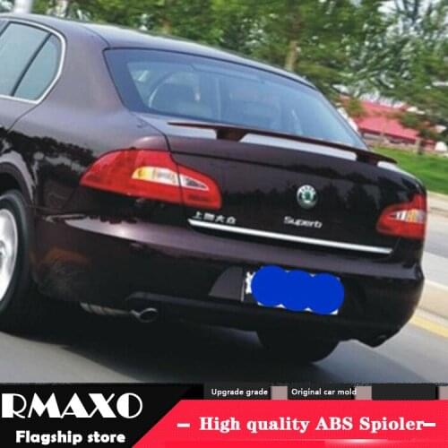 For Superb Spoiler 2006-2019 Skoda Superb Spoiler GTK ABS plastic Material Car Rear Wing Color Rear Spoiler