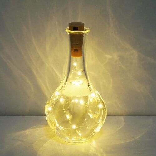 Wine Bottle Lights with Cork 6 Pack Battery Operated LED Cork Shape Fairy Mini String Lights for DIY Decor Christmas Wedding