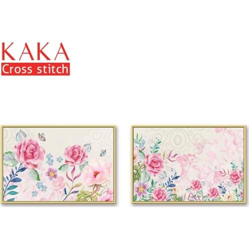 Cross stitch kits,Embroidery needlework sets with printed pattern,11CT-canvas for Home Decor Painting,Flowers Full NCKF276