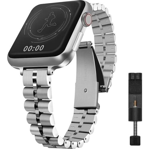 Women Link Bracelet for Apple Watch Band 40mm 38mm Girls Stainless Steel Strap for iWatch SE Applewatch 6/5/4/3/2/1 42mm 44mm