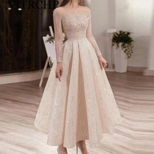 Vitrchp 2021 Ladies Dress Summer New Arrival Casual Brand Long-Sleeved Sexy Slim Sequin Skirt for Women Party Classy Night