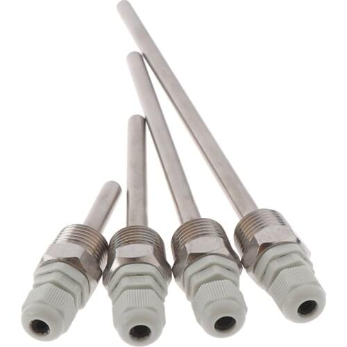 1 Pcs 50-200mm Stainless Steel Thermowell 1/2" NPT Threads For Temperature Sensors