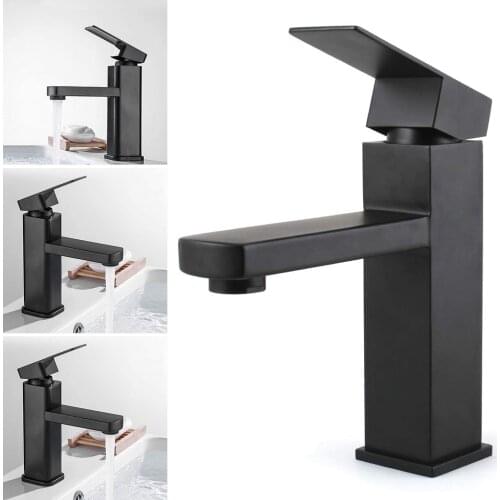 1pc Bathroom Sink Faucet, Modern Bathroom Basin Faucet, Full Metal Structure, Mixed Water Countertop Installation, Single Lever
