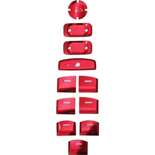 11PCS for Honda CRV CR-V 2017-2021 Car Aluminum Window Lift Switch Button Sticker Cover Trim Decor Accessories