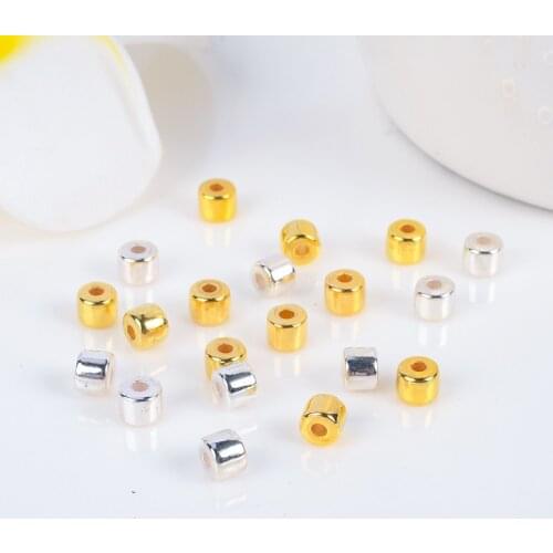 200Pcs Cylinder Tube CCB Spacer Loose Beads For Jewelry Making Supplies Necklace Bracelet Diy Plastic Charms Bead Accessories