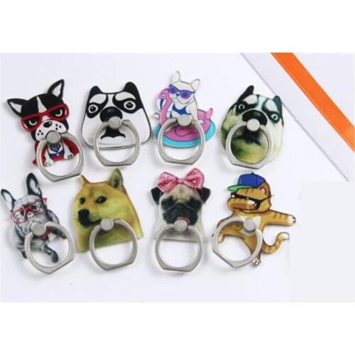 360 Degree Husky Cat Dog Animal Finger Ring Smartphone Stand Holder Mobile Phone Snowman Holder For All Phone