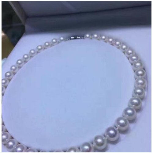 AAAA+ 9-10mm NATURAL south sea white pearl necklace 18" 36"