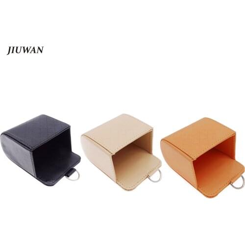 Auto Storage Bag Air Vent Outlet Storage Box PU Leather Mobile Phone Holder Sunglasses Ticket Card Container Tidy Car Organizer