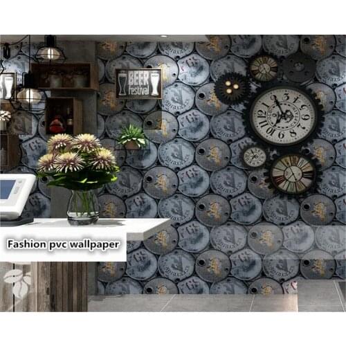 Beibehang American Retro Vintage Wall paper Living Room Bar Cafe Background Industrial Style papel de parede 3d Wallpaper behang